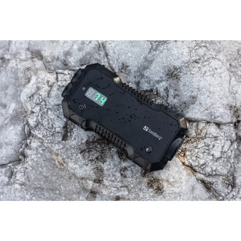 Automobilinis starteris išorinė baterija Sandberg 10000 mAh USB Type-A Type-C juoda