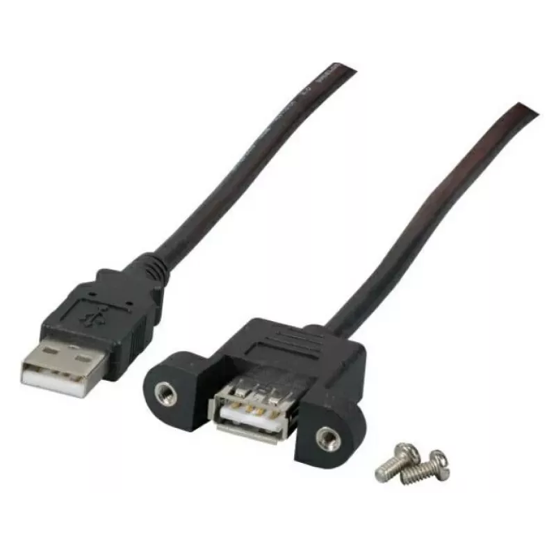 Microconnect USBAAF1PANEL2 USB laidas USB 2.0 1.8 m USB A Juodas
