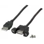 Microconnect USBAAF1PANEL2 USB laidas USB 2.0 1.8 m USB A Juodas
