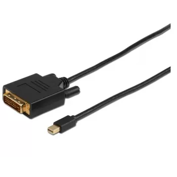 Microconnect MDPDVI1B vaizdo kabelio adapteris 1 m Mini DisplayPort į DVI-D Juodas