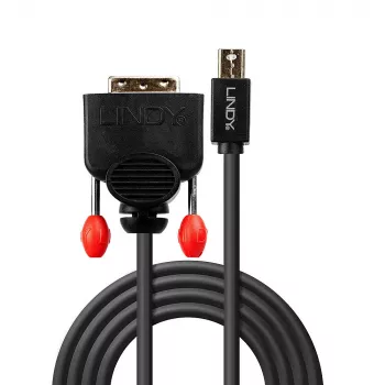 Lindy 1 m Mini DisplayPort į DVI kabelis, juodas