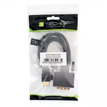 Vaizdo kabelio adapteris Techly ICOC-HDMI-D-045 5 m DVI-D juodas