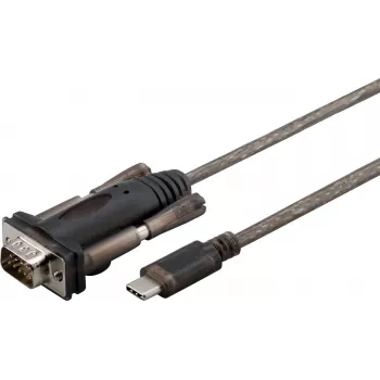 Microconnect USB3.1CRS232 nuoseklusis laidas, juodas, 1 m, USB C, DB9