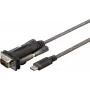Microconnect USB3.1CRS232 nuoseklusis laidas, juodas, 1 m, USB C, DB9