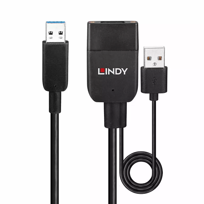 Lindy 35 m hibridinis USB 3.2 Gen 2 A tipo kabelis, juodas ABS