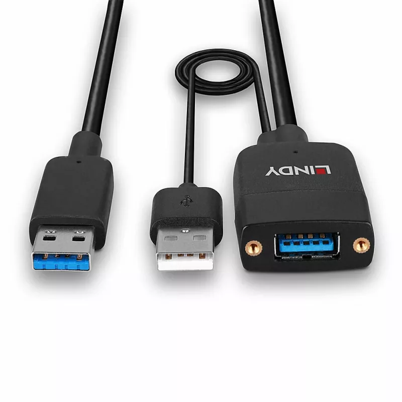 Lindy 35 m hibridinis USB 3.2 Gen 2 A tipo kabelis, juodas ABS