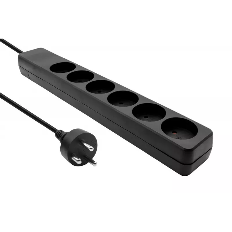Microconnect MC-GRU0610DKB maitinimo ilgintuvas 10 m 6 kintamosios srovės lizdai (-ų) Vidinis Juoda