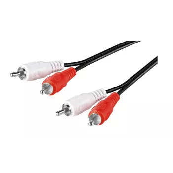 Microconnect AUDCC025 garso kabelis 2,5 m 2 x RCA Juoda