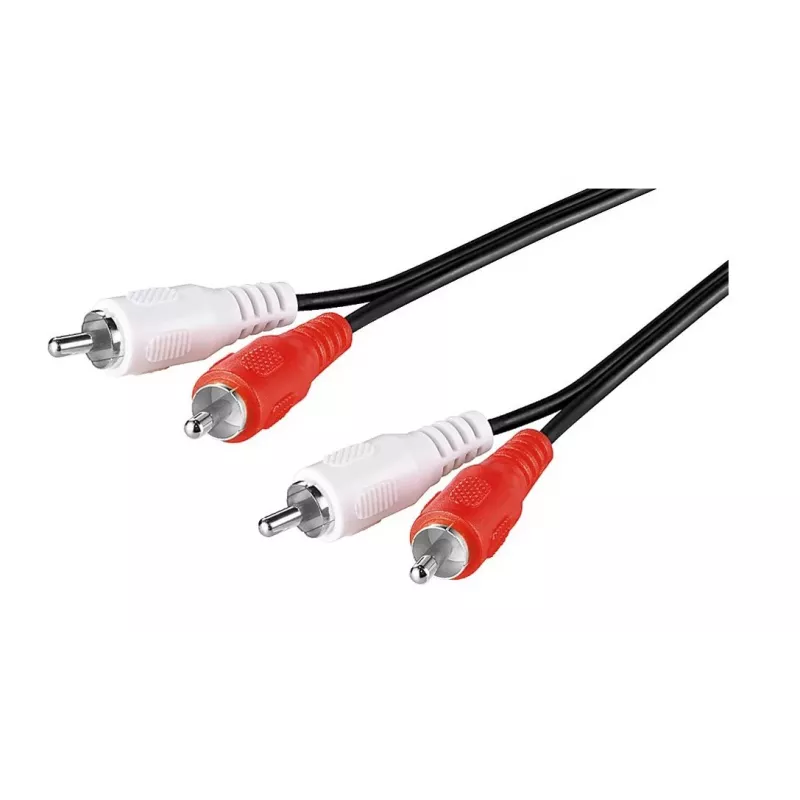 Microconnect AUDCC025 garso kabelis 2,5 m 2 x RCA Juoda