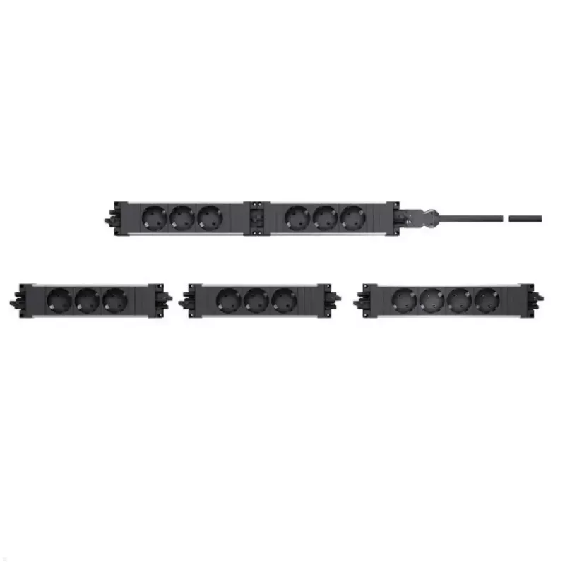 Bachmann STEP BASE 4 lizdų maitinimo juosta su GST18, 4 kintamosios srovės lizdai, 250 V, 16 A