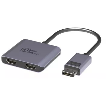 DisplayPort į 2x HDMI adapteris MicroConnect MC-DP-2XHDMI, du HDMI lizdai, 4K palaikymas