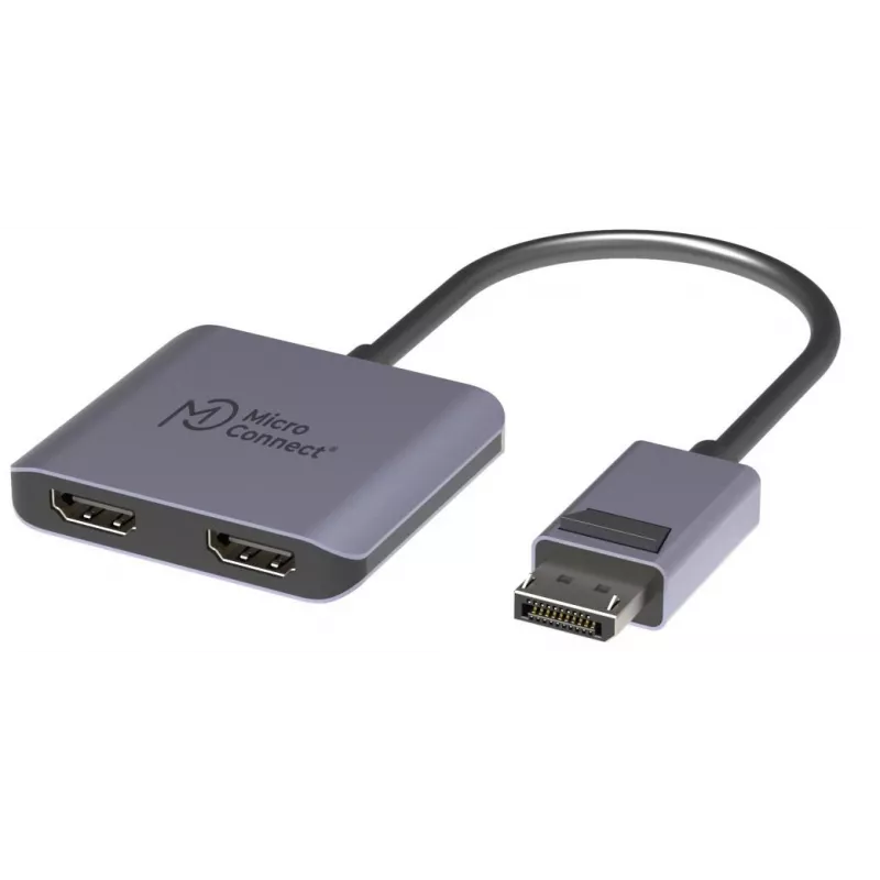 DisplayPort į 2x HDMI adapteris MicroConnect MC-DP-2XHDMI, du HDMI lizdai, 4K palaikymas