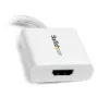 StarTech.com Mini DisplayPort į HDMI adapteris - mDP į HDMI vaizdo keitiklis - 1080p - Mini DP arba Thunderbolt 1/2 Mac/PC į HDMI monitorių/ekraną/TV - Pasyvus mDP 1.2 į HDMI dongle - Baltas