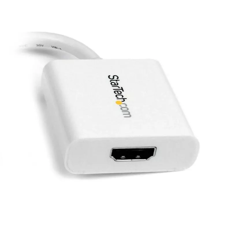 StarTech.com Mini DisplayPort į HDMI adapteris - mDP į HDMI vaizdo keitiklis - 1080p - Mini DP arba Thunderbolt 1/2 Mac/PC į HDMI monitorių/ekraną/TV - Pasyvus mDP 1.2 į HDMI dongle - Baltas