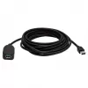 Manhattan USB-A į USB-A ilginamasis laidas, 5 m, kištukas–lizdas, aktyvus, 5 Gbps (USB 3.2 Gen1, dar žinomas kaip USB 3.0), įmontuotas kartotuvas, SuperSpeed USB, juodas, trejų metų garantija, atitinka USB2AAEXT5M.