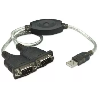 USB-A į 2 nuosekliųjų prievadų keitiklio kabelis Manhattan PL-2303RA