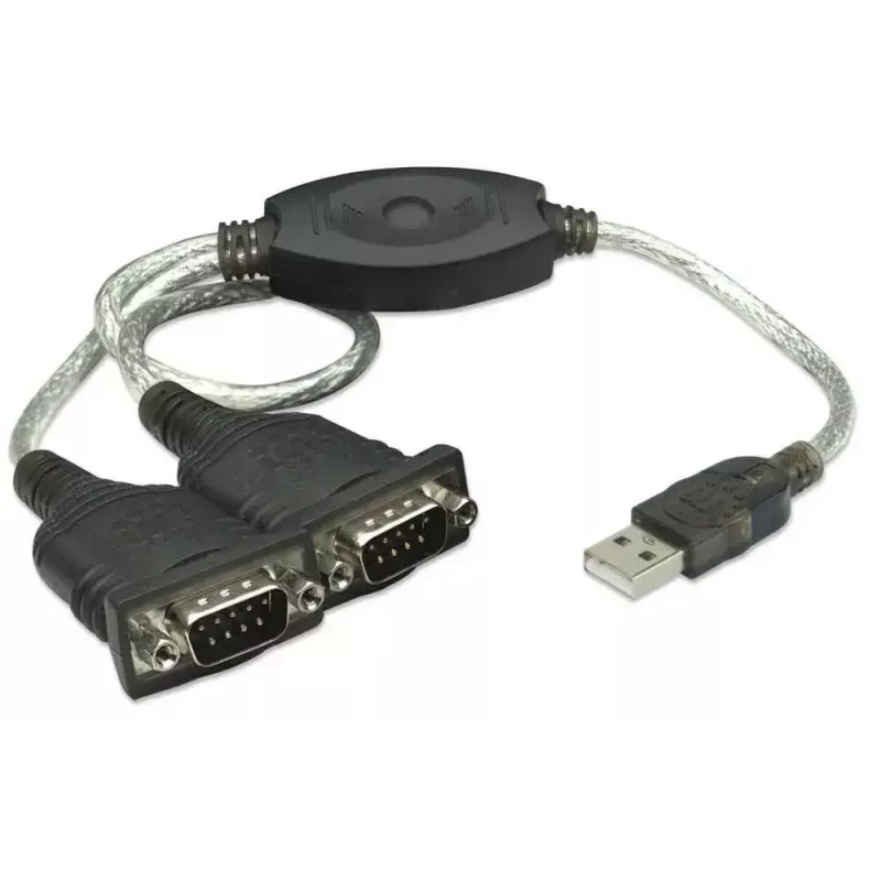 USB-A į 2 nuosekliųjų prievadų keitiklio kabelis Manhattan PL-2303RA