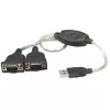 USB-A į 2 nuosekliųjų prievadų keitiklio kabelis Manhattan PL-2303RA