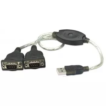 USB-A į 2 nuosekliųjų prievadų keitiklio kabelis Manhattan PL-2303RA
