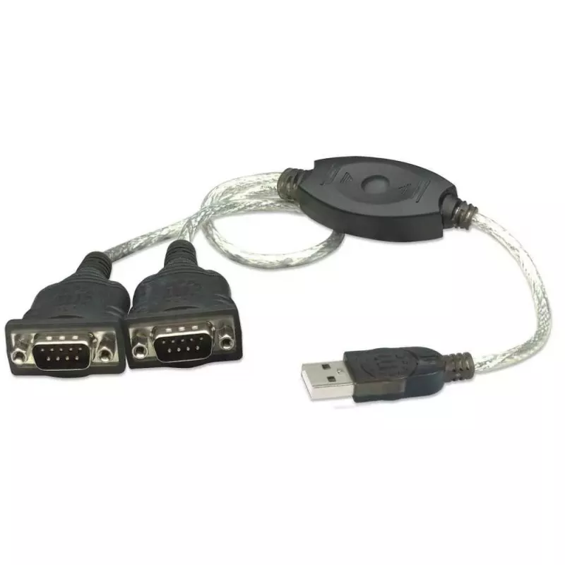 USB-A į 2 nuosekliųjų prievadų keitiklio kabelis Manhattan PL-2303RA
