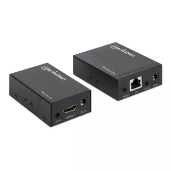 Manhattan HDMI 1080p Etherneto ilgintuvo rinkinys, iki 50 m vienu Cat6 kabeliu, siųstuvo ir imtuvo moduliai, IR palaikymas, trejų metų garantija