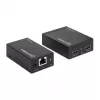 Manhattan HDMI 1080p Etherneto ilgintuvo rinkinys, iki 50 m vienu Cat6 kabeliu, siųstuvo ir imtuvo moduliai, IR palaikymas, trejų metų garantija