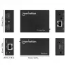 Manhattan HDMI 1080p Etherneto ilgintuvo rinkinys, iki 50 m vienu Cat6 kabeliu, siųstuvo ir imtuvo moduliai, IR palaikymas, trejų metų garantija