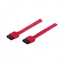 Manhattan SATA duomenų kabelis, 7 kontaktų, 50 cm, vyriškas į vyrišką, 6 Gbps, raudonas, garantija visam laikui