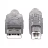USB-A į USB-B laidas Manhattan 345408 5 m kištukas-kištukas sidabrinis