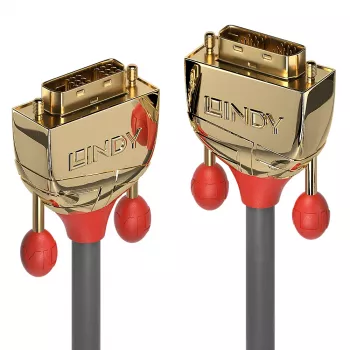 Lindy 15m DVI-D Single Link kabelis, Gold Line