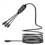 VivoLink PROUSBCHDMIUSB3-5 USB-C šakotuvinis kabelis su USB 3.0 ir įkrovimu, juodas