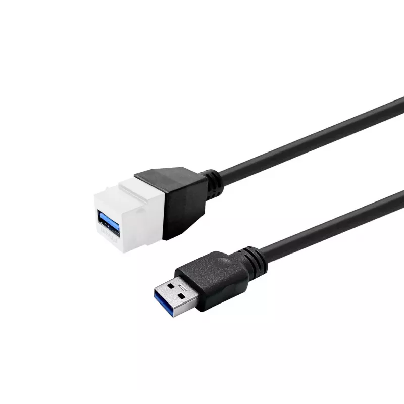 VivoLink USB 3.0 Type-A moteriškas į moterišką adapterio kabelis PROKEYUSB3AFM2W, baltas