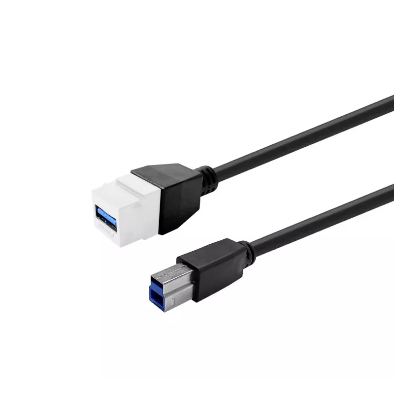 USB 3.0 A–A ilgintuvo kabelis (moteriška jungtis) VivoLink PROKEYUSB3AFBM1W, baltas