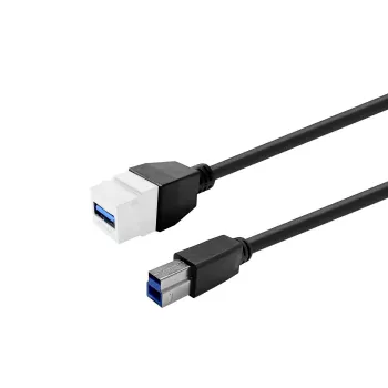 VivoLink USB 3.0 Type-A moteriška į Type-A moteriška ilginimo kabelis PROKEYUSB3AFBM2W, baltas