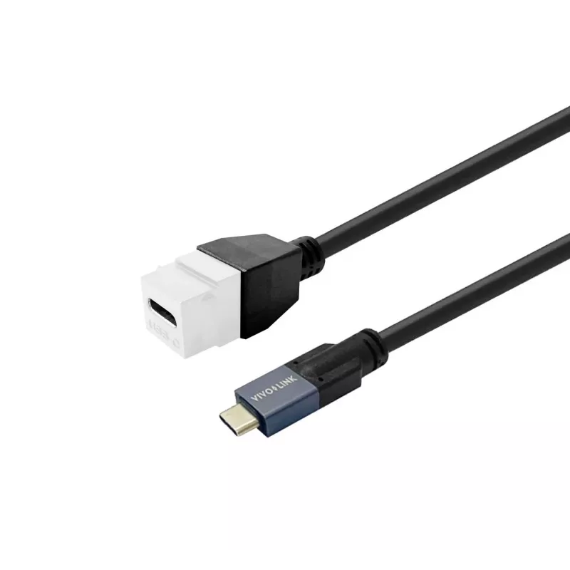 USB-C lizdo Keystone modulis VivoLink PROKEYUSBCFM1W baltas — skydo montavimo jungties modulis
