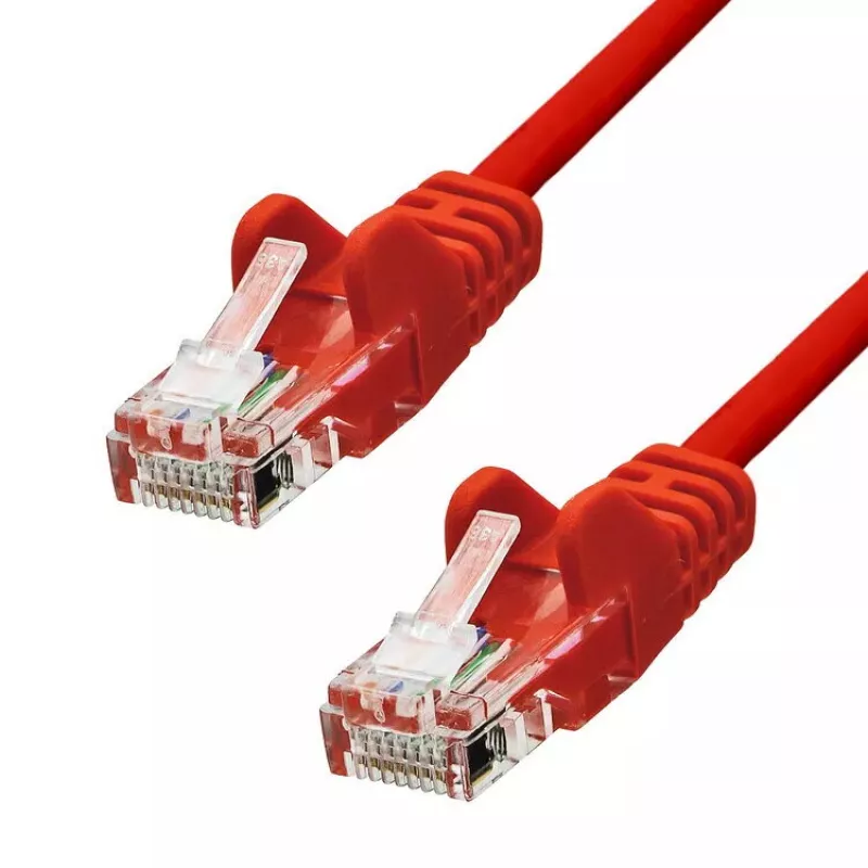 Tinklo kabelis ProXtend CAT5e U/UTP RJ-45 kištukas 1M raudonas