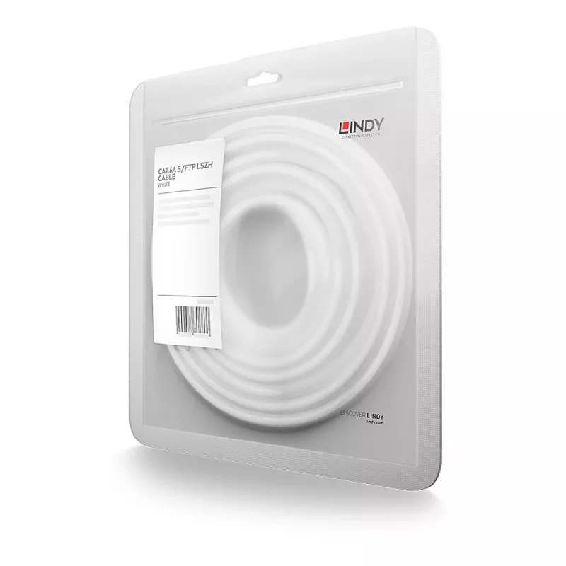 Lindy 47199 tinklo kabelis baltas 15 m Cat6a S/FTP (S-STP)