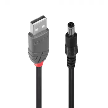 Adapterio kabelis USB A kištukas - DC 5.5/2.1 mm kištukas Lindy 70268