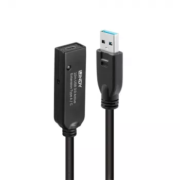 Lindy 10 m USB 3.0 aktyvus prailginimo kabelis Type A į C