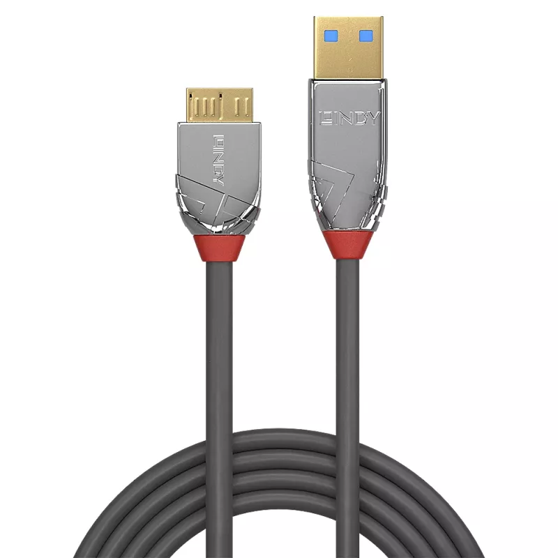 Lindy 2 m USB 3.2 Type A į Micro-B laidas, 5 Gb/s, Cromo Line