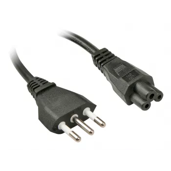 Lindy 2m, CEI23-16-VII - IEC 320 C5 Juoda C5 mova