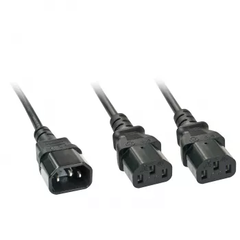 Lindy 2 m IEC skirstytuvas, IEC C14 į 2 x IEC C13