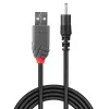 Lindy 1,5 m USB į 0,7 mm vidinį / 2,5 mm išorinį nuolatinės srovės kabelį