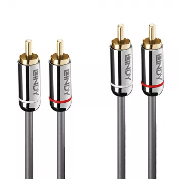 Lindy 1 m dvigubas fono garso laidas, Cromo Line