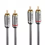 Lindy 1 m dvigubas fono garso laidas, Cromo Line