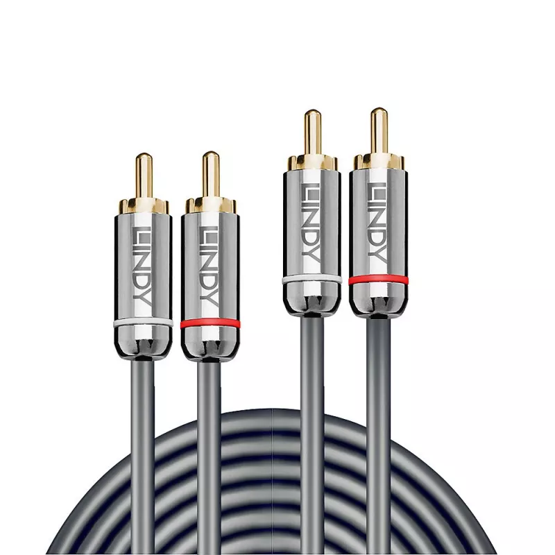 Lindy 1 m dvigubas fono garso laidas, Cromo Line