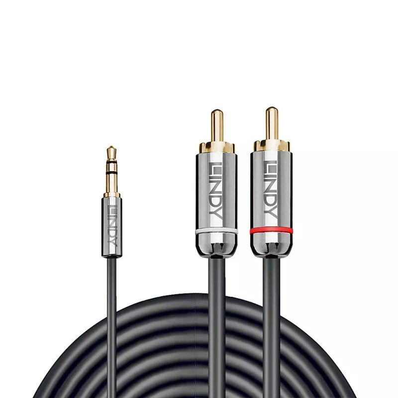 Lindy 1 m 3,5 mm į Phono garso kabelis, Cromo Line