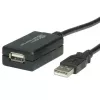 USB 2.0 ilginamasis kabelis VALUE 12 m su kartotuvu