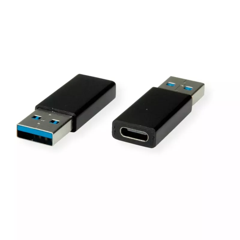 Adapter USB 3.2 Gen 1 VALUE Type A - C M/F juodas