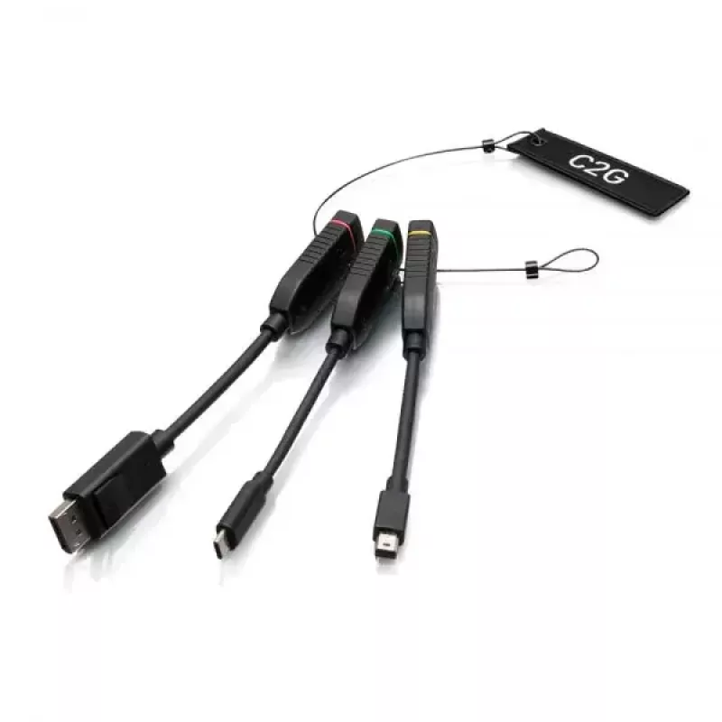 C2G Universal 4K HDMI Dongle Adapter Ring Mini DisplayPort DisplayPort USB-C